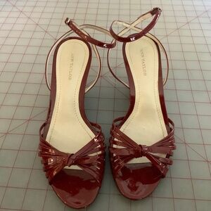 Ann Taylor Red Strappy Shoes Size 7M